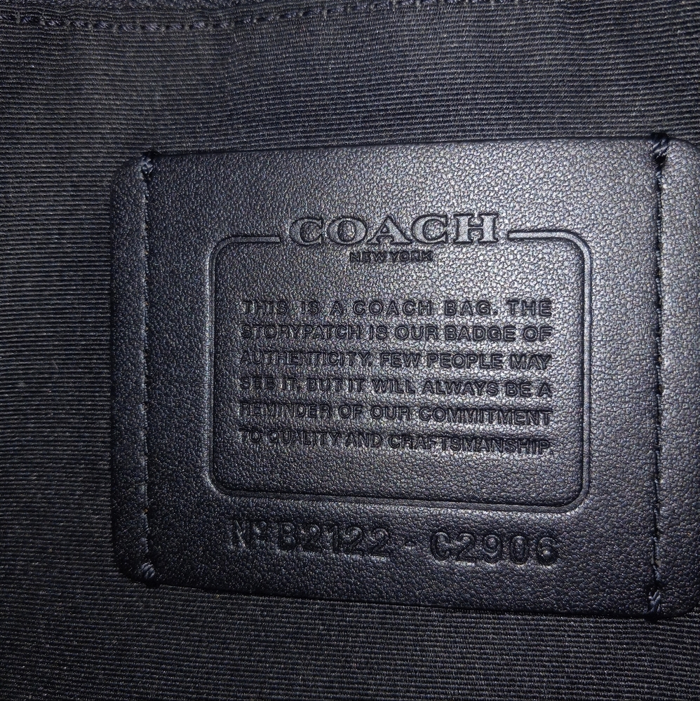 Coach Heritage Map Bag in Black Leather - Picture 14 of 14